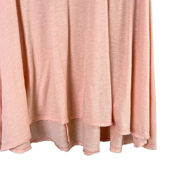 Free People We The Free Scoop Neck‎ Oversized Tunic Top Short Sleeve Pink, Small - Picture 6 of 11